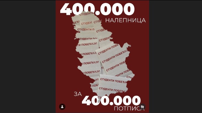 Akcija deljenja nalepnica